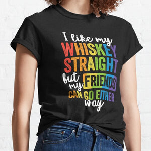 I Like My Whiskey Straight T Shirt LGBT Pride Gay Lesbian Classic T-Shirt RB0903 | Omar Apollo Shop tc076