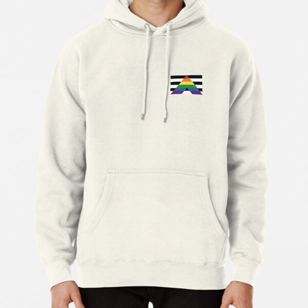 Pocket Straight Ally Pride Flag Pullover Hoodie RB0903 | Omar Apollo Shop tc076