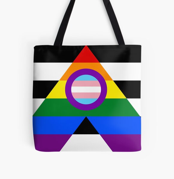 LGBTI Ally Flag, Cis Straight Ally Pride Flag, Gay Transgender Intersex, Friends and Family, LGBTQ Queer Rainbow Flag (2:3) All Over Print Tote Bag RB0903 | Omar Apollo Shop tc076